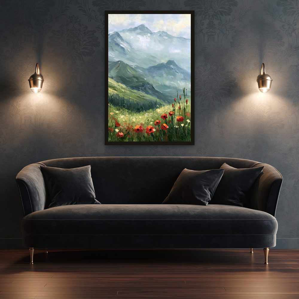 Alpine Landscape impasto oil painting wall art by Brunelvi — Ansicht 3