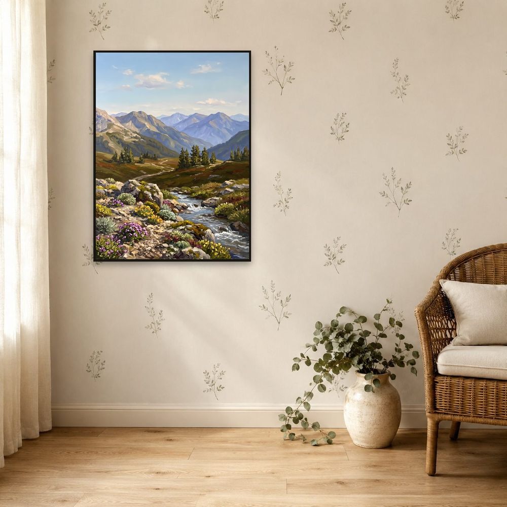 Alpine Wildflower Stream — landscapes wall art print by Brunelvi — view 5