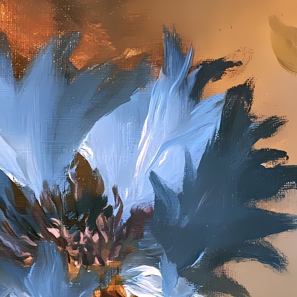 Amber Blue Cornflower — florals wall art print by Brunelvi — view 2