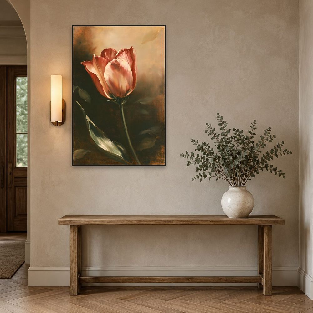 Amber Crimson Tulip — florals art print by Brunelvi — view 3