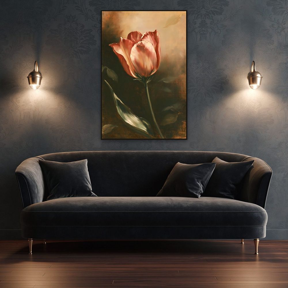 Amber Crimson Tulip — florals art print by Brunelvi — view 4