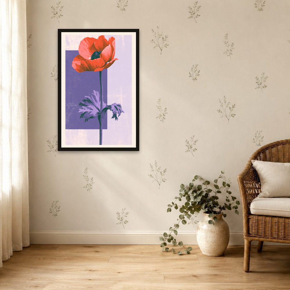 Anemone Retro Poster retro poster art wall art by Brunelvi — Ansicht 4
