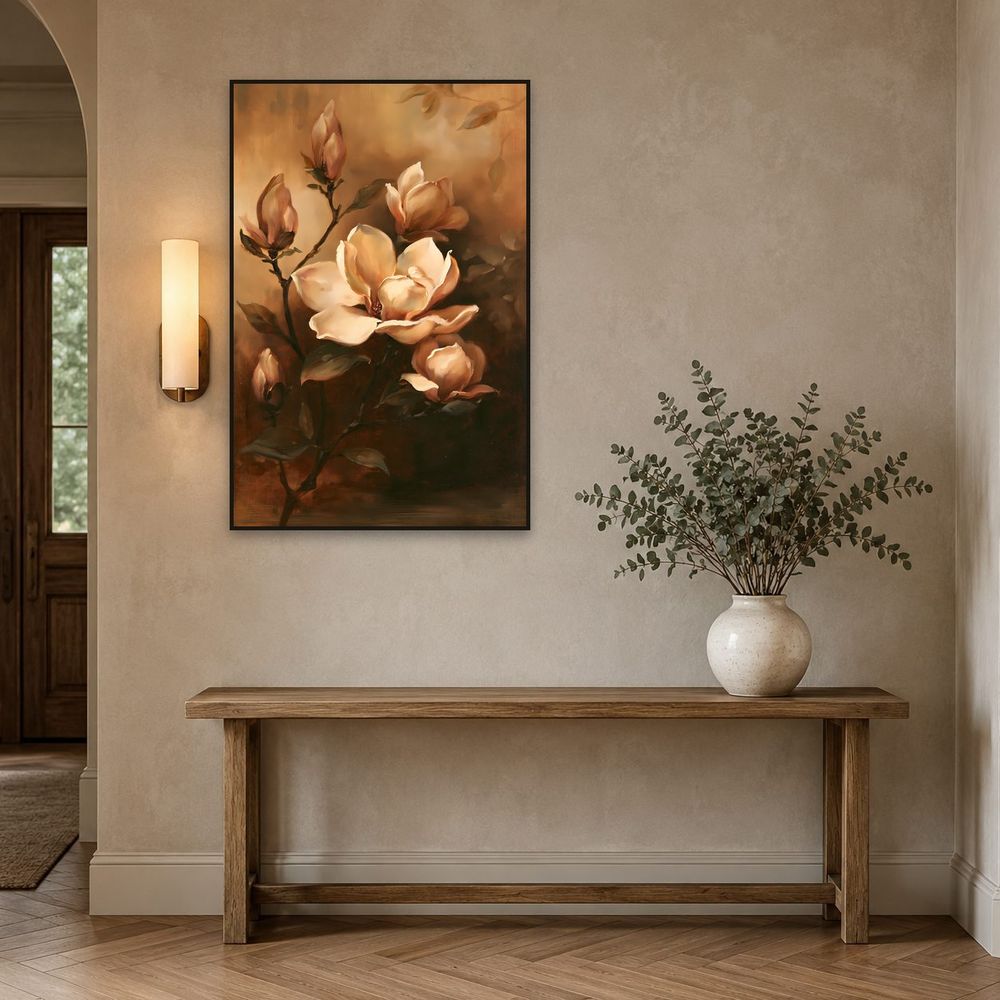 Antique Cream Magnolia — florals art print by Brunelvi — view 3