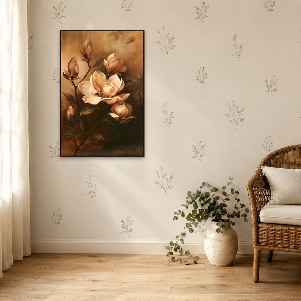 Antique Cream Magnolia — florals art print by Brunelvi — view 5