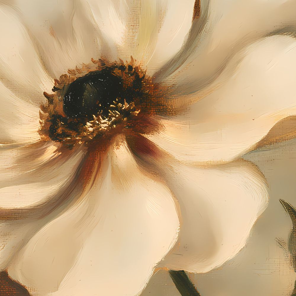 Antique White Anemone — florals art print by Brunelvi — view 2
