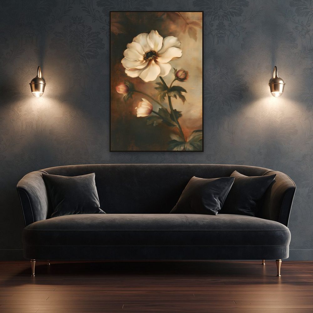 Antique White Anemone — florals art print by Brunelvi — view 4