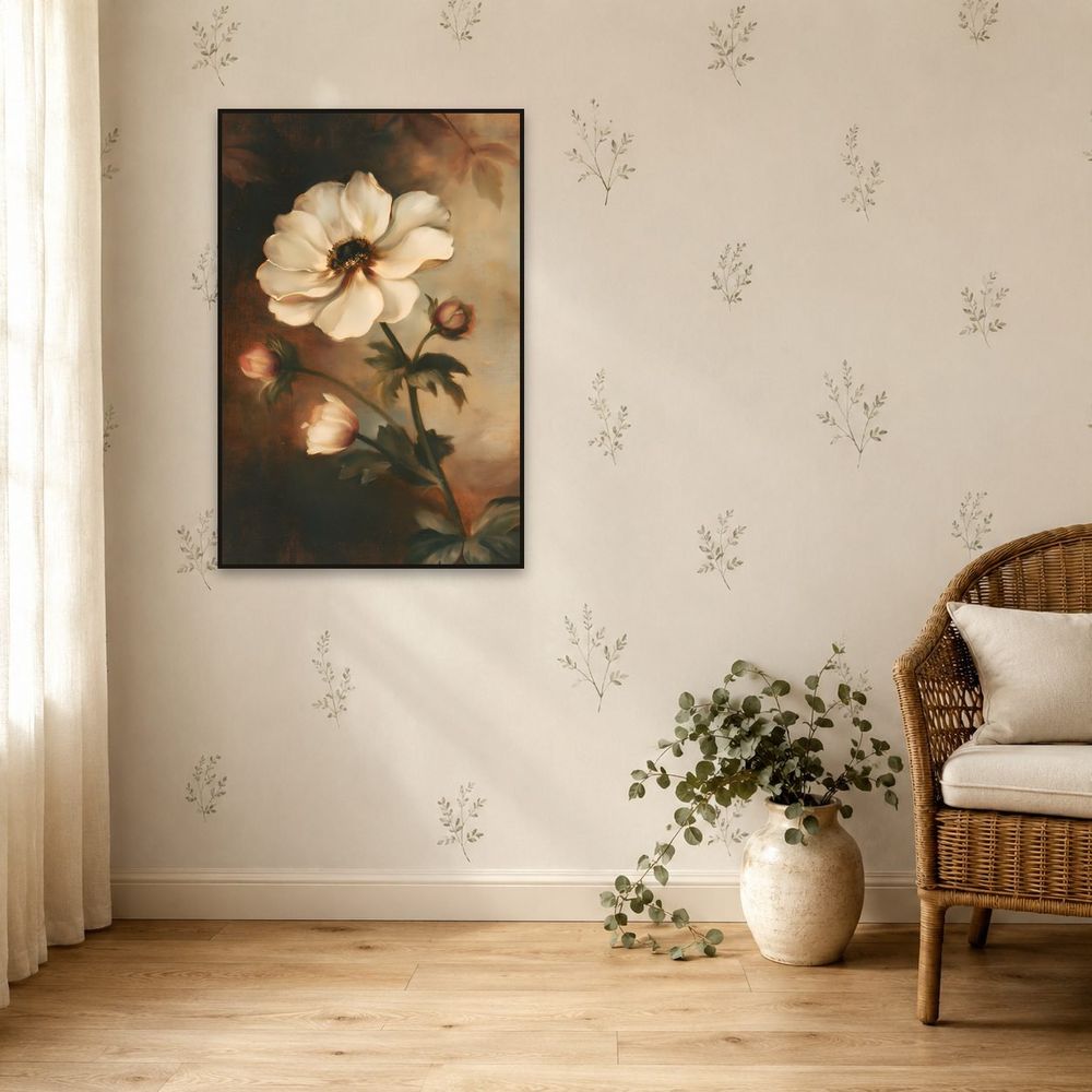 Antique White Anemone — florals art print by Brunelvi — view 5