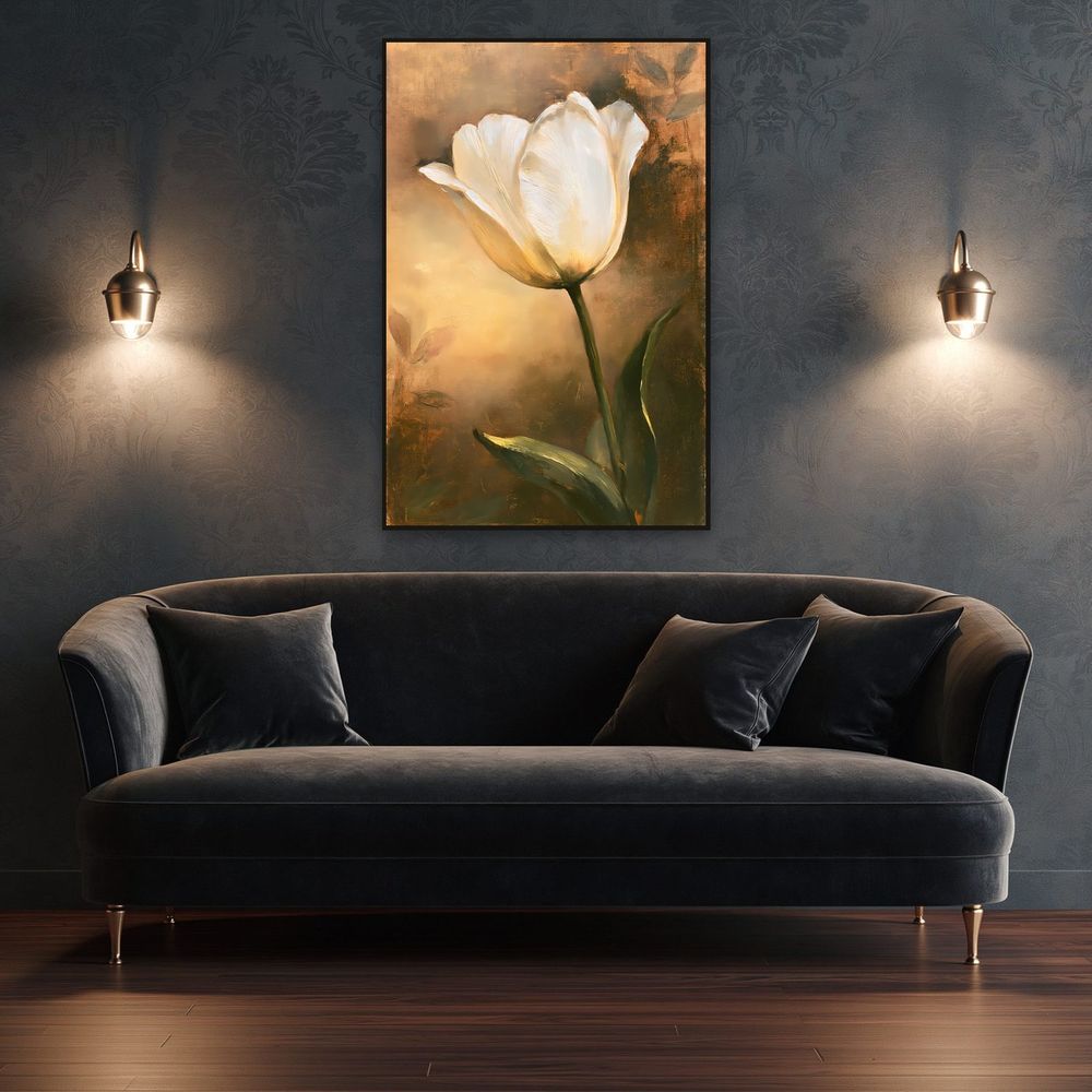 Antique White Tulip — florals art print by Brunelvi — view 4