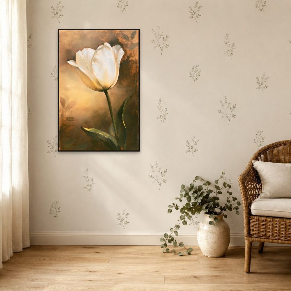 Antique White Tulip — florals art print by Brunelvi — view 5
