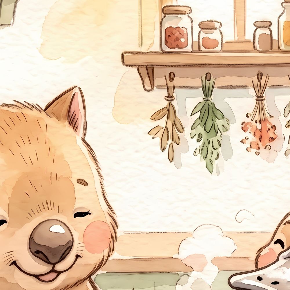 Apple Pie Bakers — kids & nursery wall art print by Brunelvi — view 2