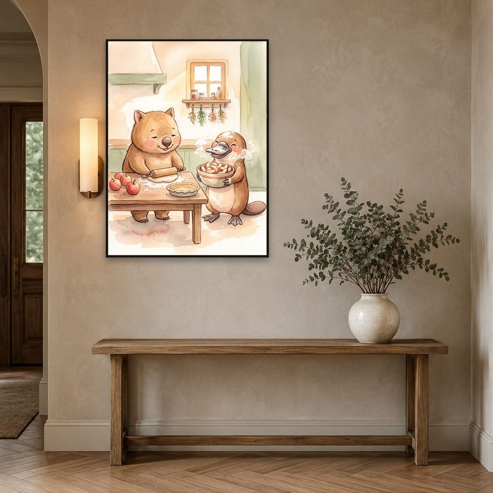 Apple Pie Bakers — kids & nursery wall art print by Brunelvi — view 3