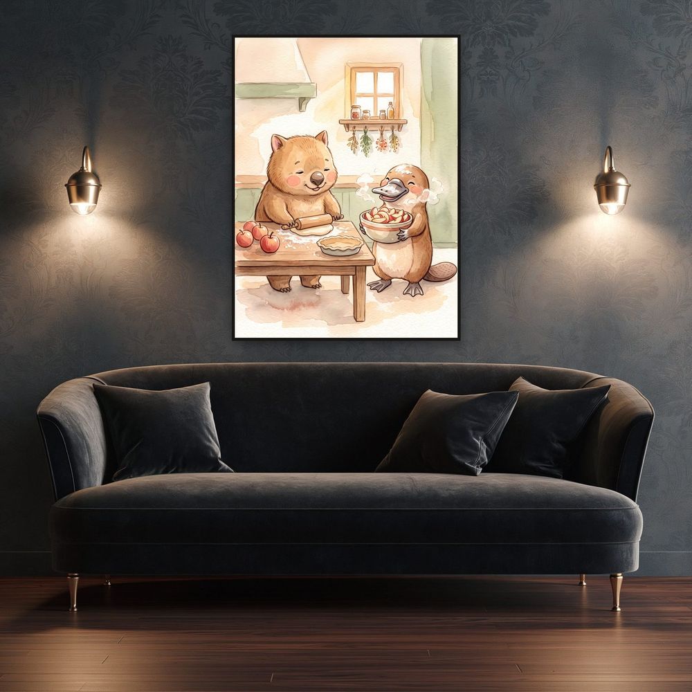 Apple Pie Bakers — kids & nursery wall art print by Brunelvi — view 4