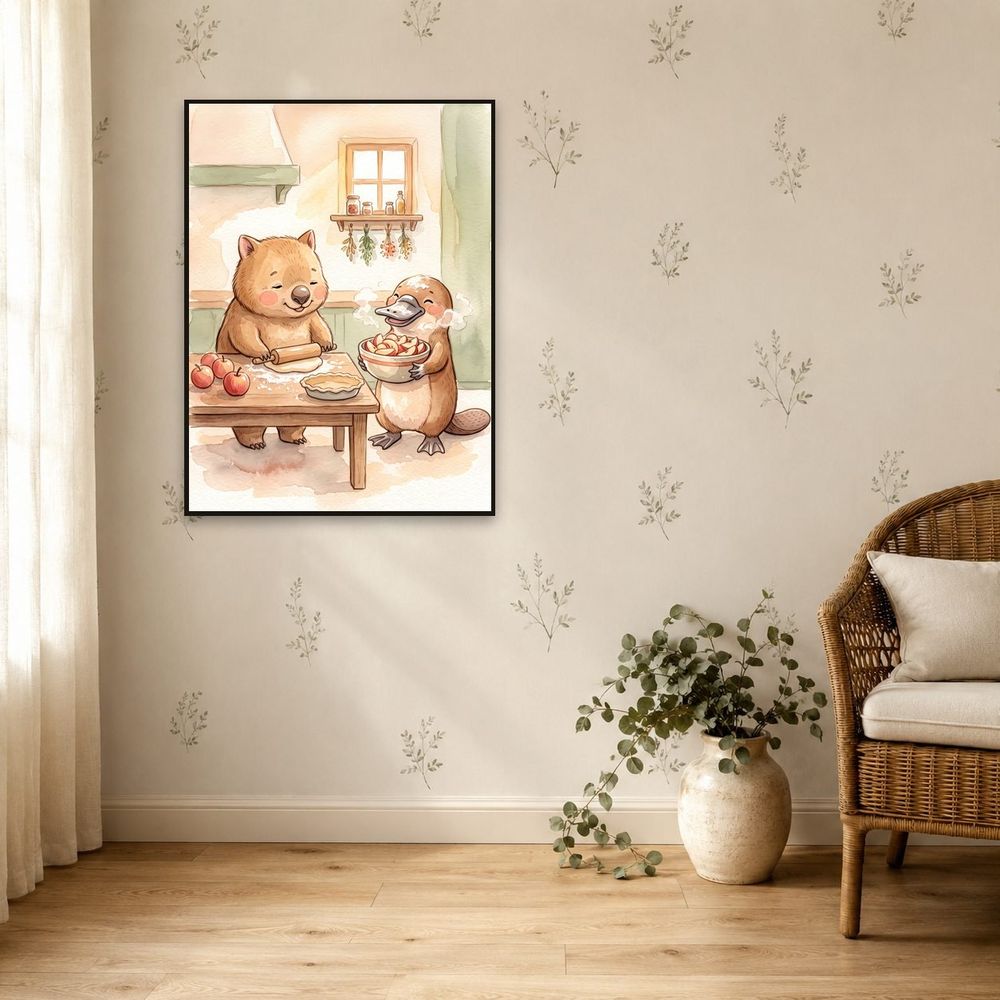 Apple Pie Bakers — kids & nursery wall art print by Brunelvi — view 5