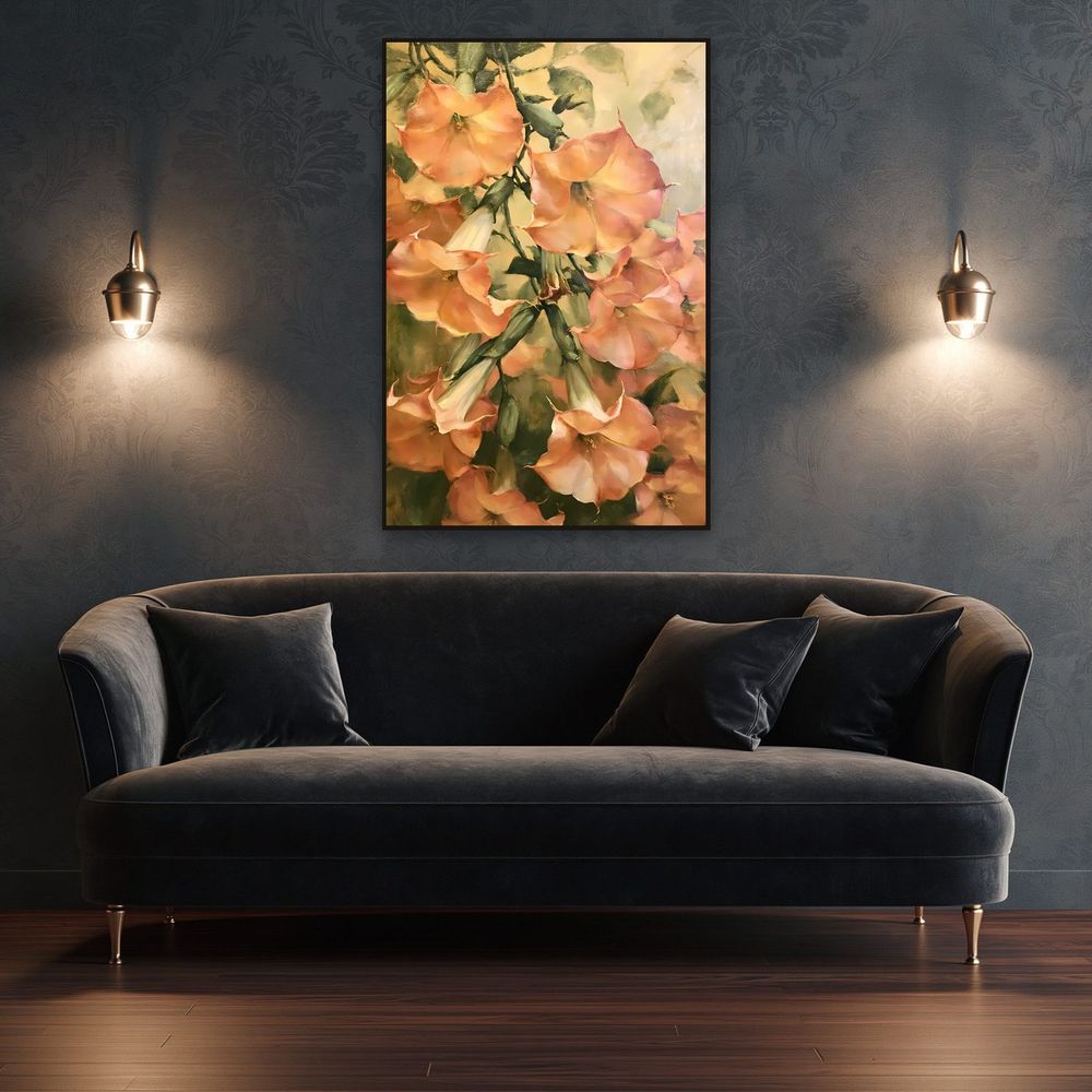 Apricot Angel Trumpet — florals art print by Brunelvi — view 4