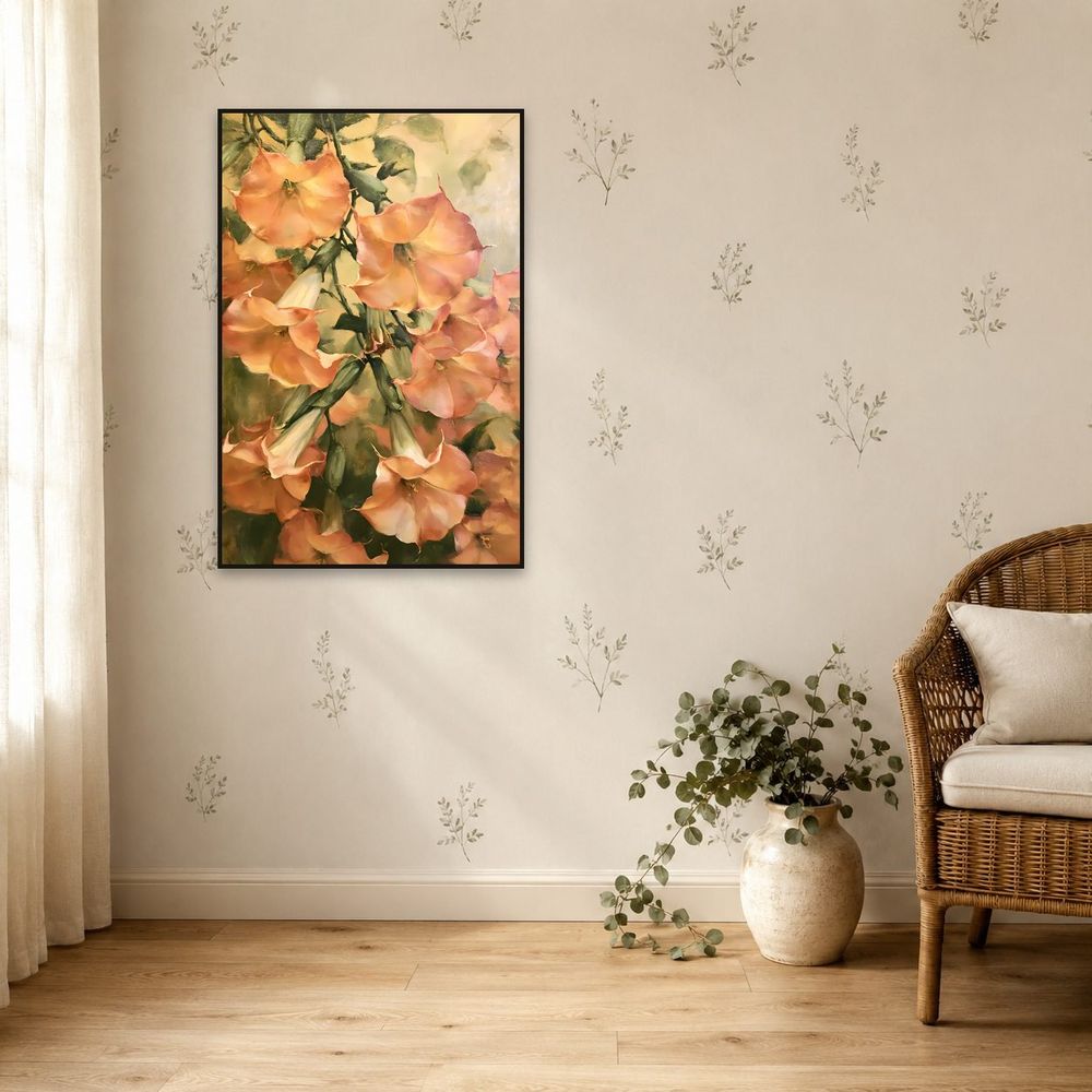Apricot Angel Trumpet — florals art print by Brunelvi — view 5