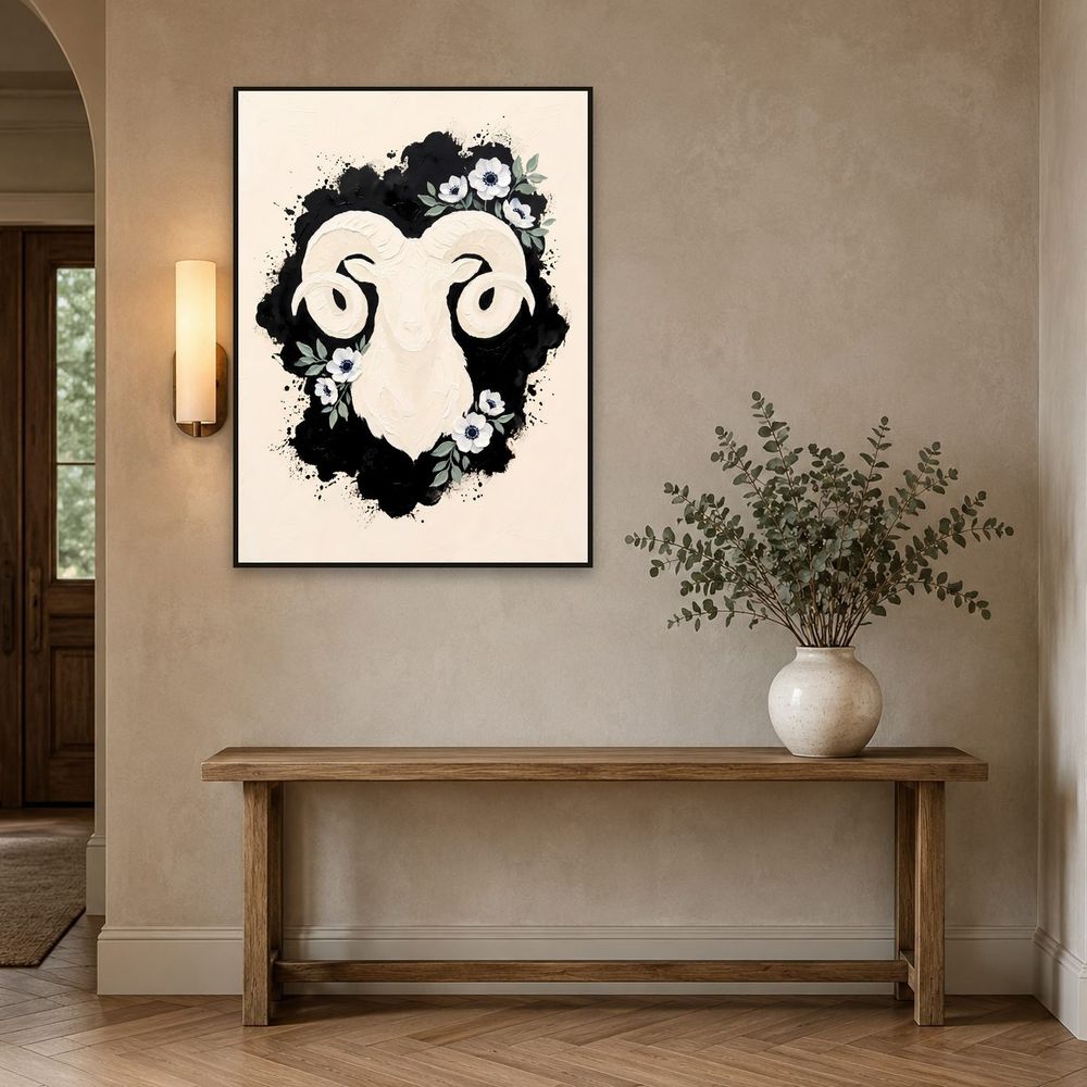 Aries Ram Zodiac — zodiac wall art print by Brunelvi — view 3