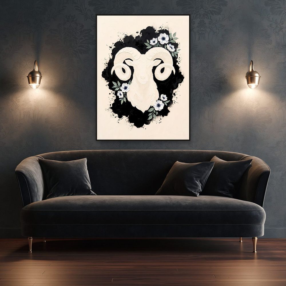 Aries Ram Zodiac — zodiac wall art print by Brunelvi — view 4
