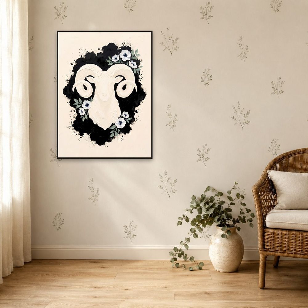 Aries Ram Zodiac — zodiac wall art print by Brunelvi — view 5
