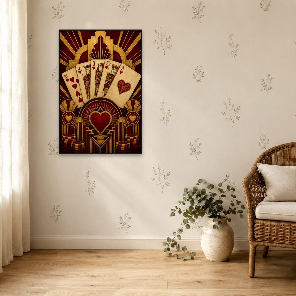 Art Deco Royal Hearts — animals wall art print by Brunelvi — view 5