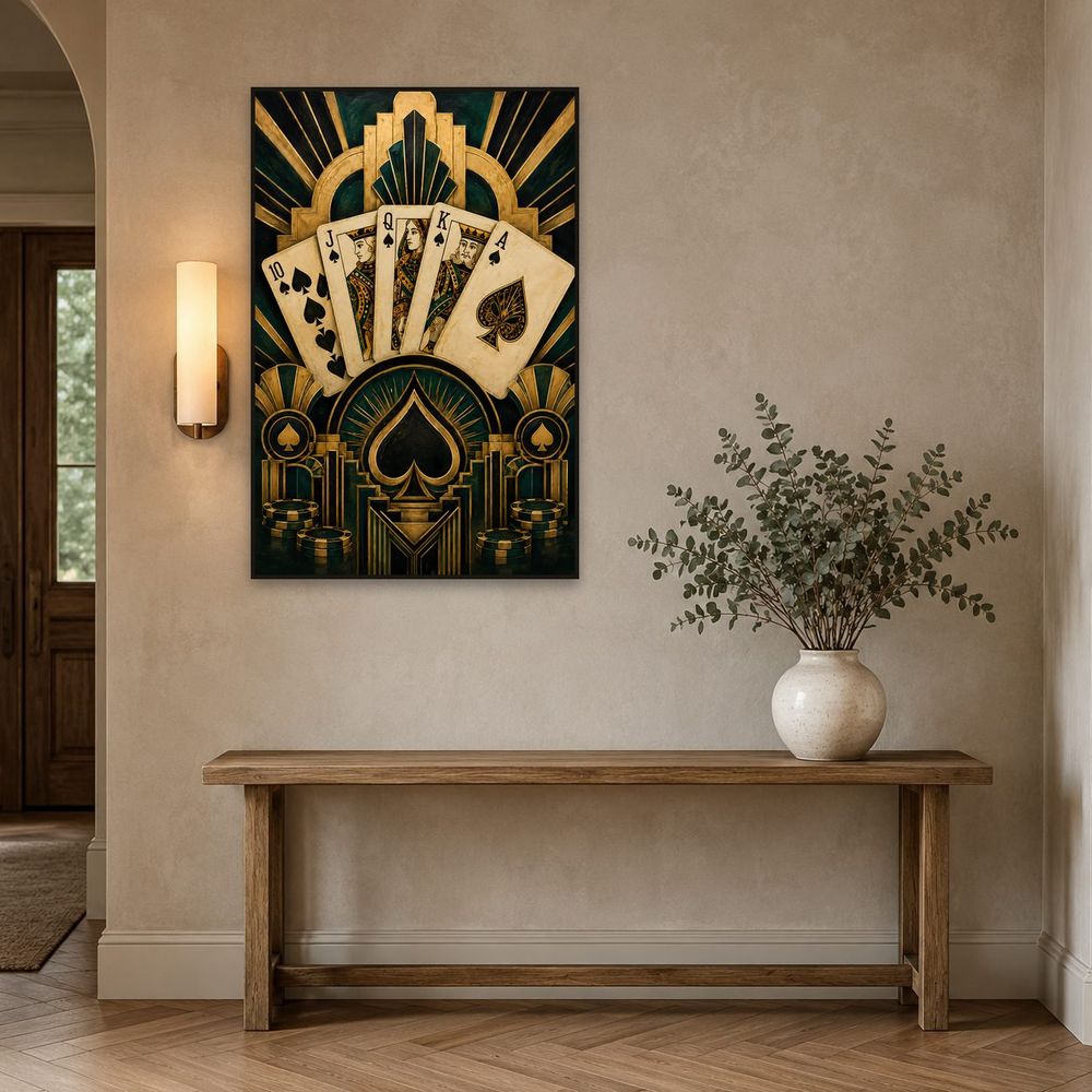 Art Deco Royal Spades — animals wall art print by Brunelvi — view 3
