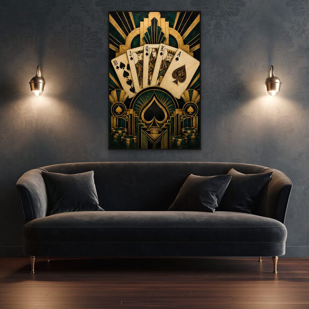 Art Deco Royal Spades — animals wall art print by Brunelvi — view 4