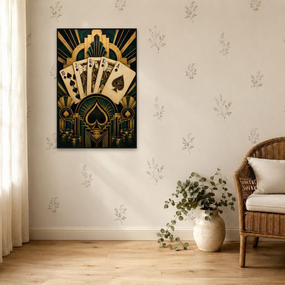 Art Deco Royal Spades — animals wall art print by Brunelvi — view 5