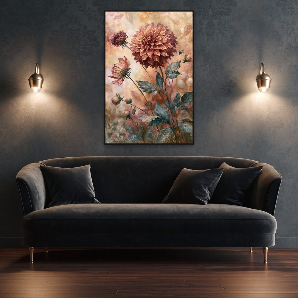 Autumn Dahlia — florals wall art print by Brunelvi — view 4