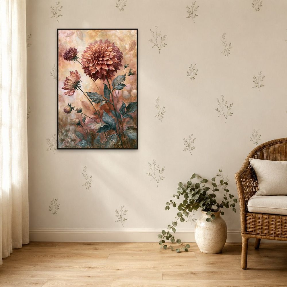 Autumn Dahlia — florals wall art print by Brunelvi — view 5