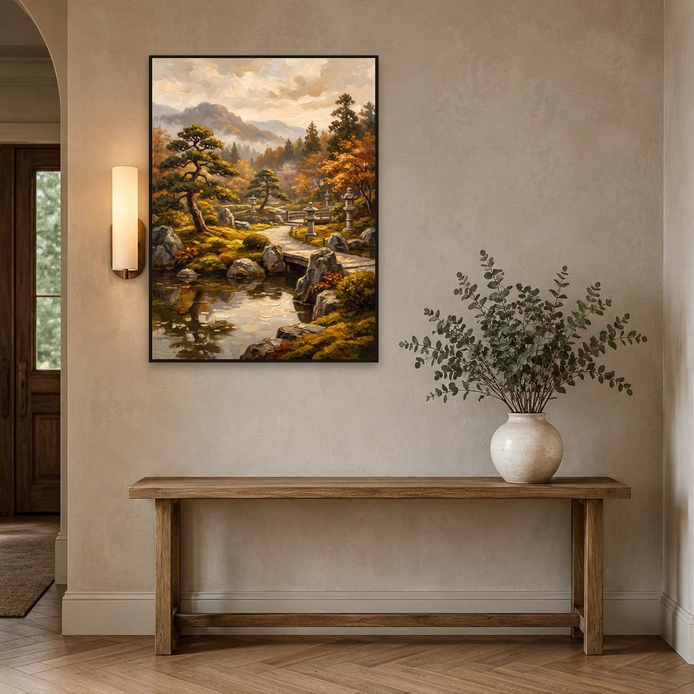 Autumn Japanese Garden — landscapes wall art print by Brunelvi — view 3