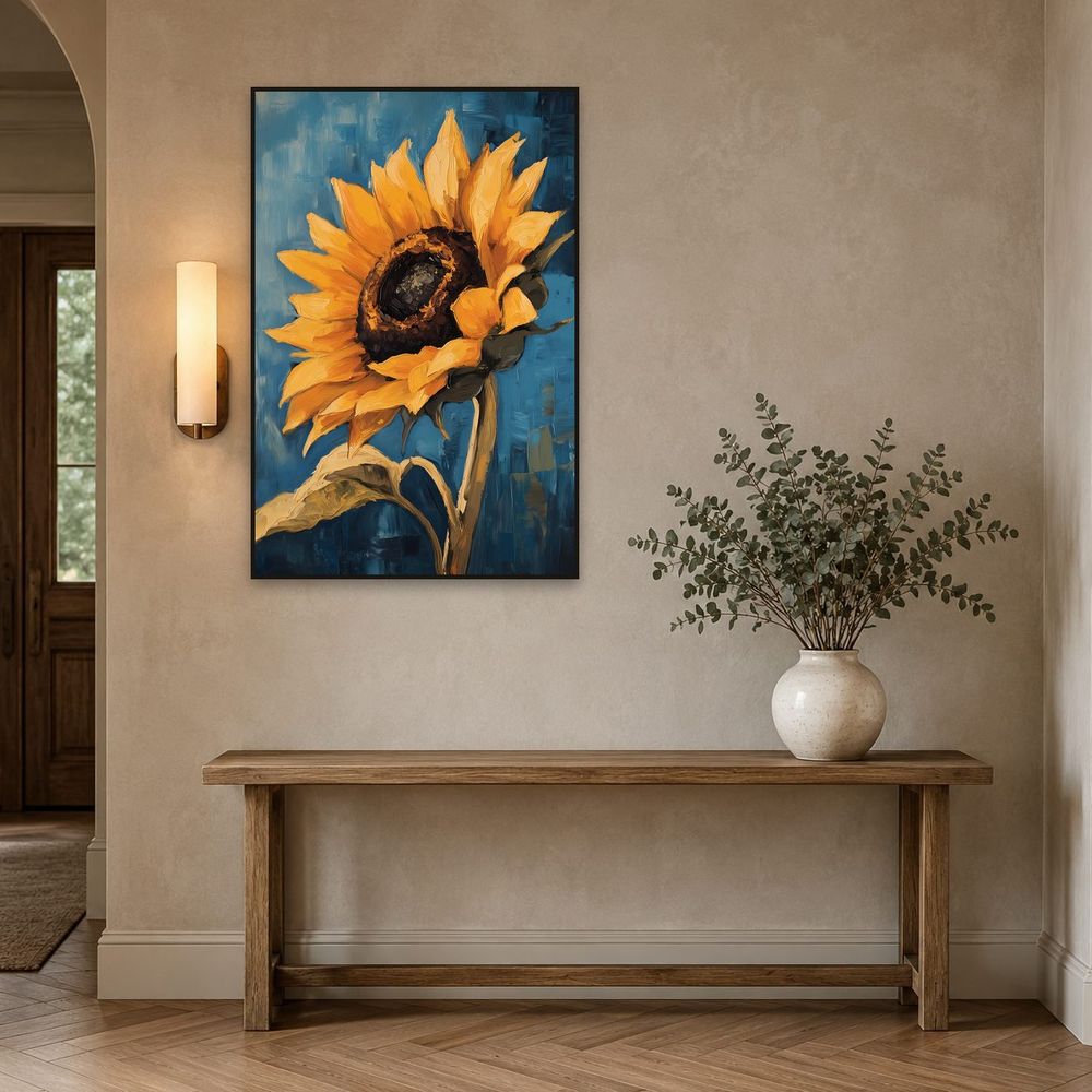 Azure Sunflower — florals art print by Brunelvi — view 3