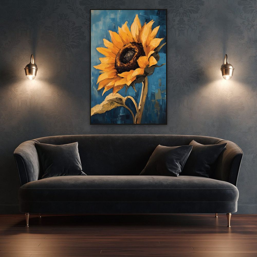 Azure Sunflower — florals art print by Brunelvi — view 4
