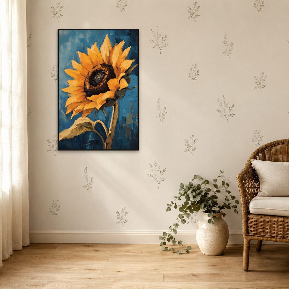 Azure Sunflower — florals art print by Brunelvi — view 5