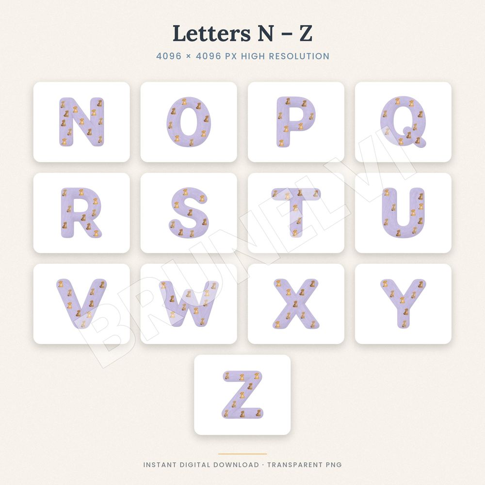 Baby Big Cat Alphabet PNG — alphabet letter pngs clipart by Brunelvi — view 5