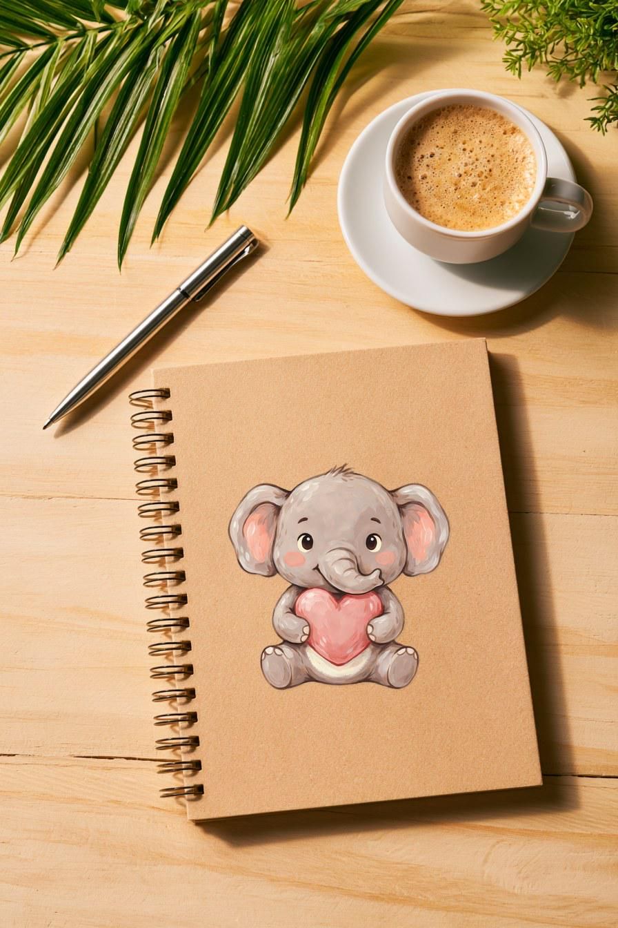 Baby Elephant Heart Clipart — animal clipart clipart by Brunelvi — view 4
