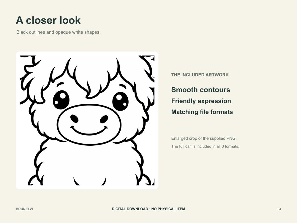 Baby Highland Cow SVG PNG JPG — clipart svg+png+jpg clipart by Brunelvi — view 4
