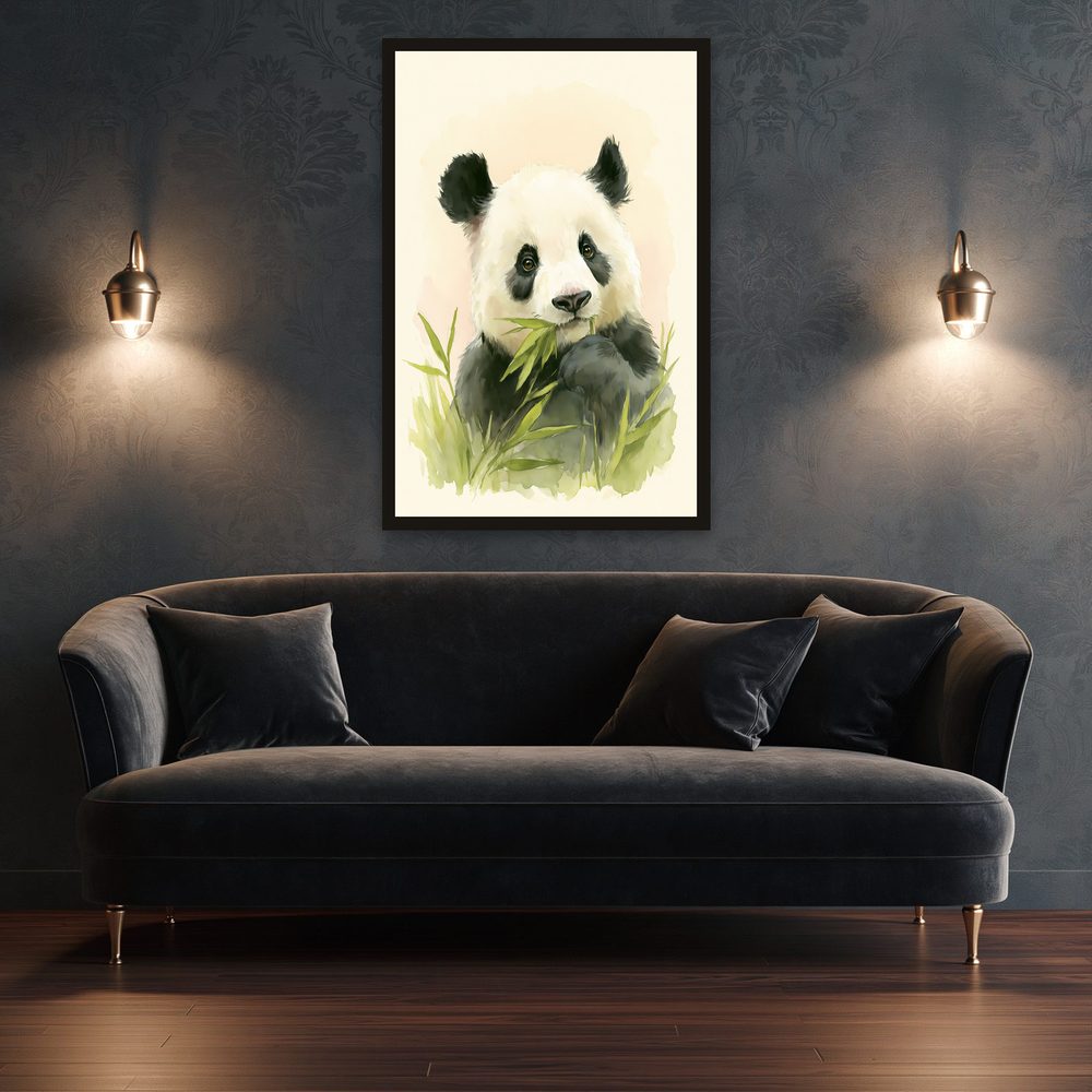 Baby Panda watercolor painting wall art by Brunelvi — Ansicht 3