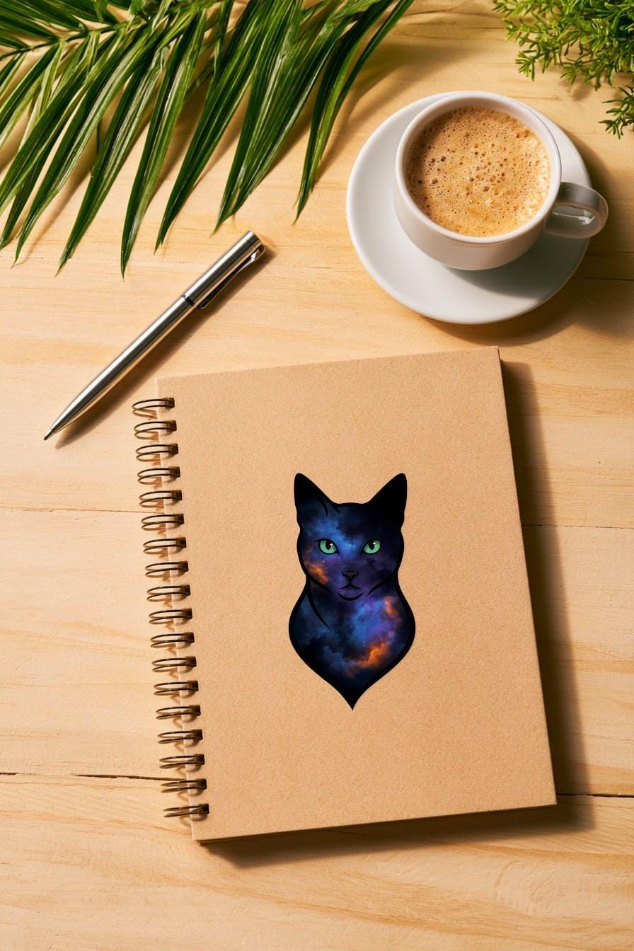 Black Cat Nebula Art — bold clipart clipart by Brunelvi — view 4