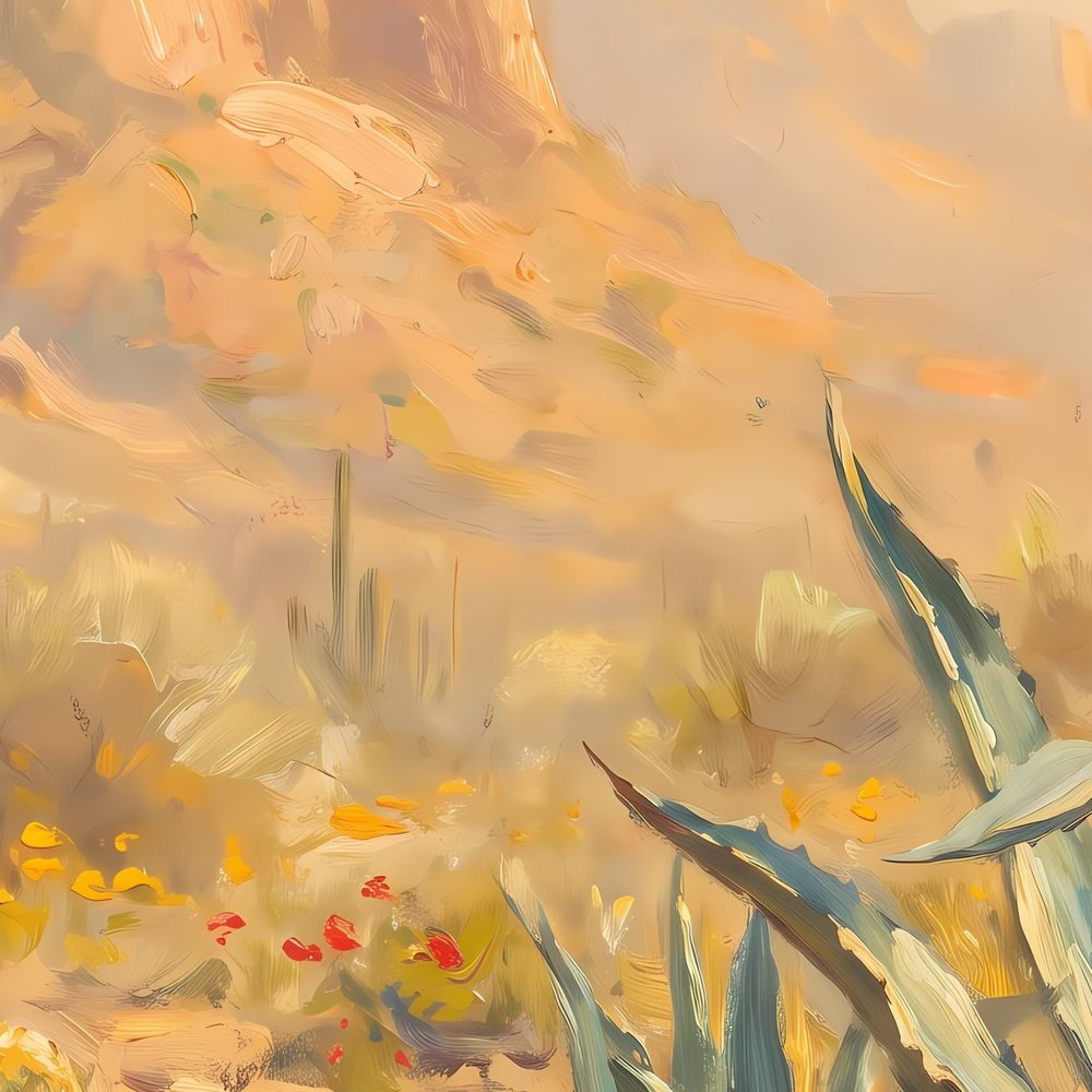 Blooming Desert Agave — landscapes wall art print by Brunelvi — view 2