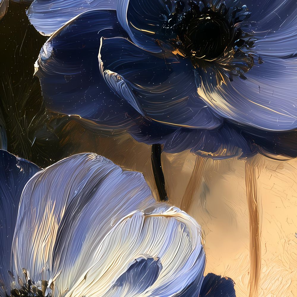 Blue Anemone — florals wall art print by Brunelvi — view 2