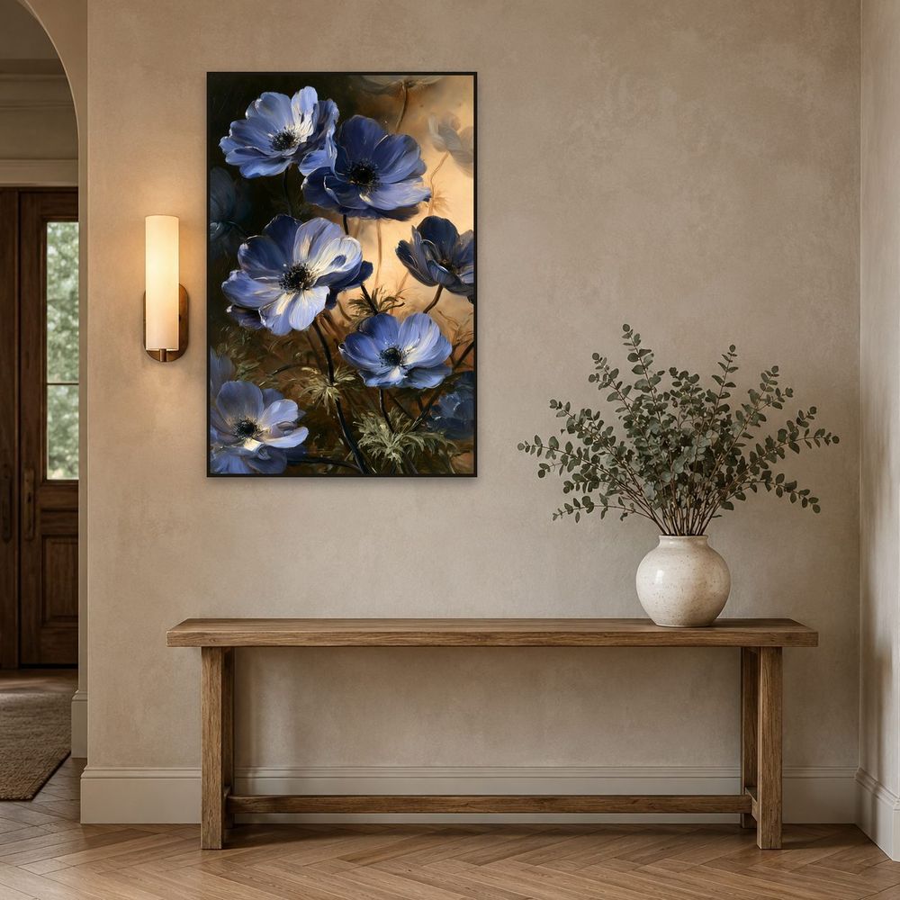 Blue Anemone — florals wall art print by Brunelvi — view 3