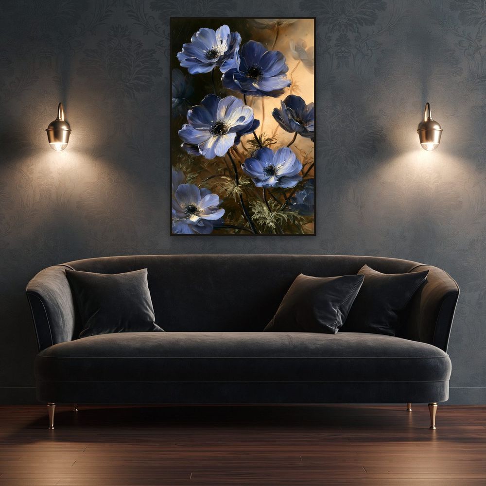 Blue Anemone — florals wall art print by Brunelvi — view 4