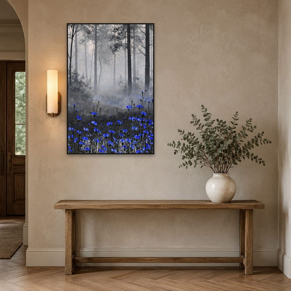 Blue Forest Blooms — landscapes wall art print by Brunelvi — view 3