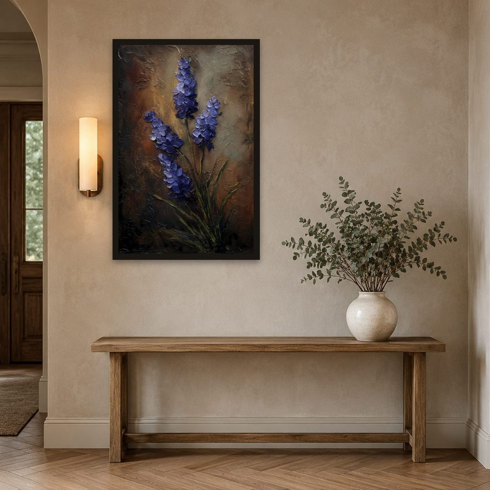 Blue Hyacinth impasto oil painting wall art by Brunelvi — Ansicht 2