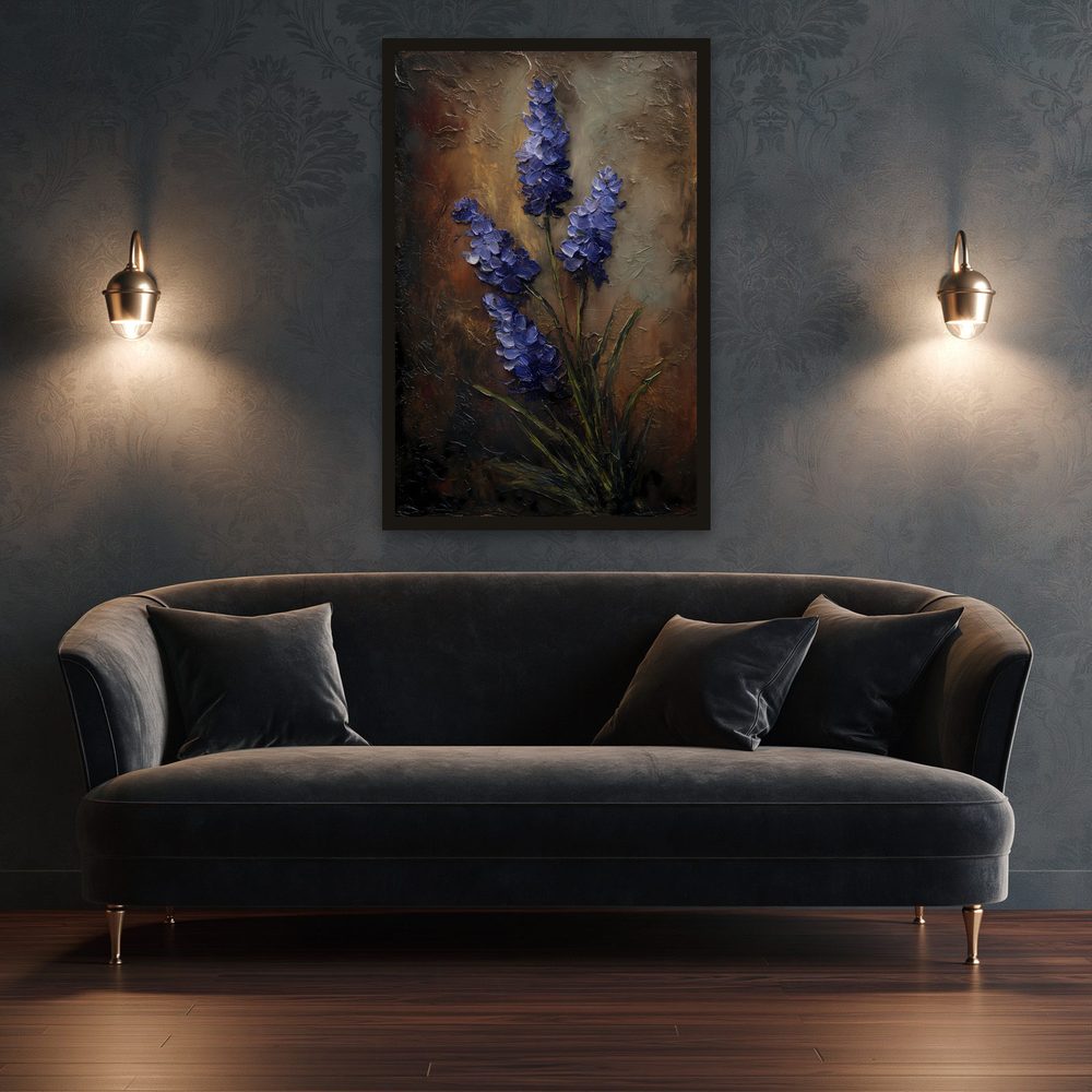 Blue Hyacinth impasto oil painting wall art by Brunelvi — Ansicht 3