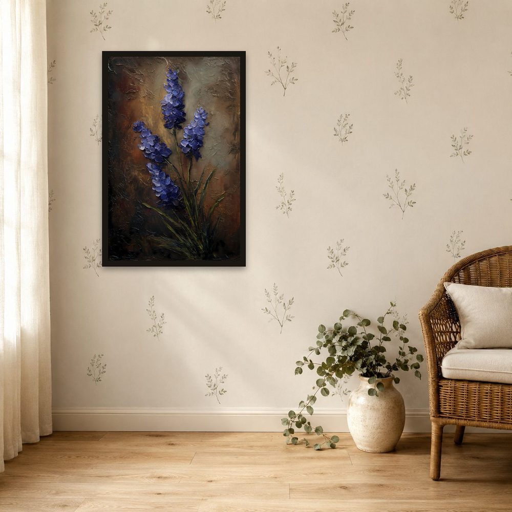 Blue Hyacinth impasto oil painting wall art by Brunelvi — Ansicht 4