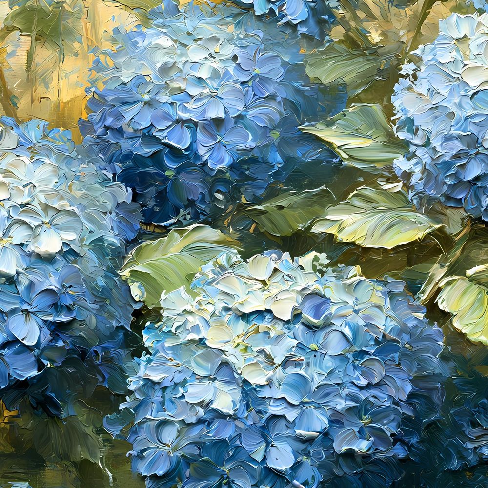 Blue Hydrangea — florals wall art print by Brunelvi — view 2