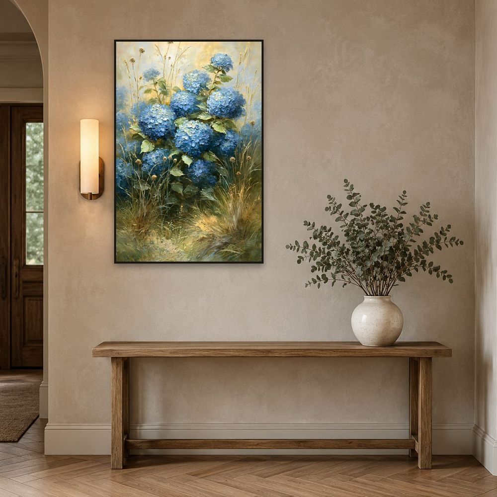 Blue Hydrangea — florals wall art print by Brunelvi — view 3