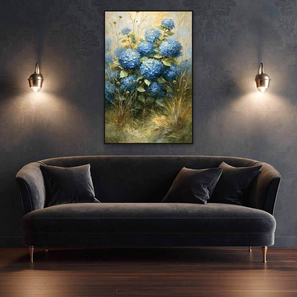 Blue Hydrangea — florals wall art print by Brunelvi — view 4