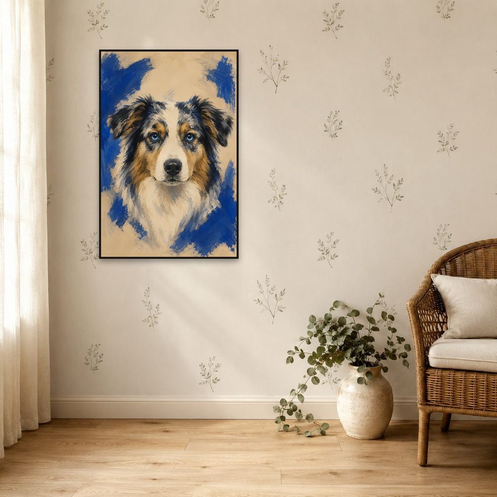 Blue Merle Shepherd — animals wall art print by Brunelvi — view 5