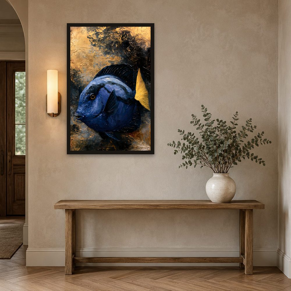 Blue Tang impasto oil painting wall art by Brunelvi — Ansicht 2
